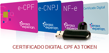 Certificado Digital CPF A3 Token